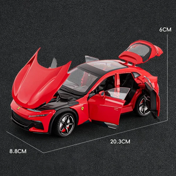 1:22 Purosangue SUV Alloy Car Diecasts & Toy Vehicles Metal Toy Car Model Sound and light Collection Kids Toy - Image 3