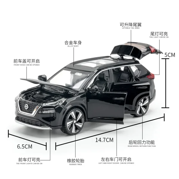 1:32 Nissan X-Trail SUV Alloy Car Diecasts & Toy Vehicles Car Model Sound and light Car Toys For Kids Gifts - Image 4