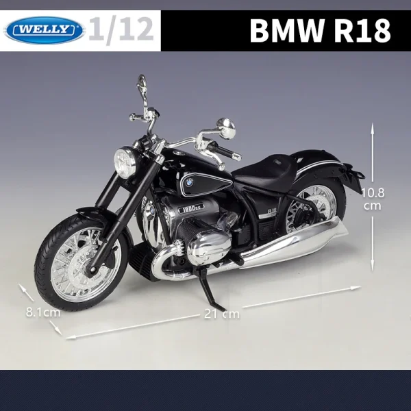 WELLY 1/12 BMW R18 2020 Die Cast Motorcycle Model Toy Vehicle Collection Autobike Shork-Absorber Off Road Autocycle Toys Car - Image 2