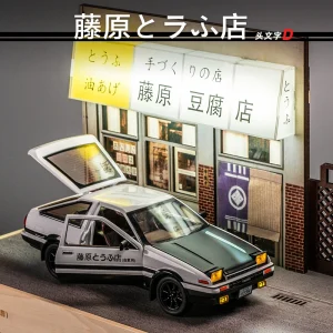 New 1:36 Initial D AE86 Alloy Car Diecasts & Toy Vehicles Metal Toy Car Model Sound and light Collection Kids Toy