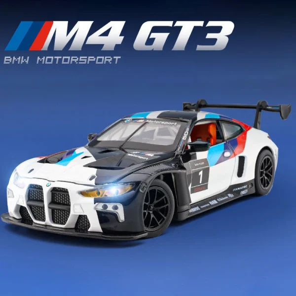 CCA 1:24 BMW M4 GT3 M6 BMW CSL Z4 Alloy Car Diecasts & Toy Vehicles Car Model Sound and light Car Toys For Kids Gifts - Image 5