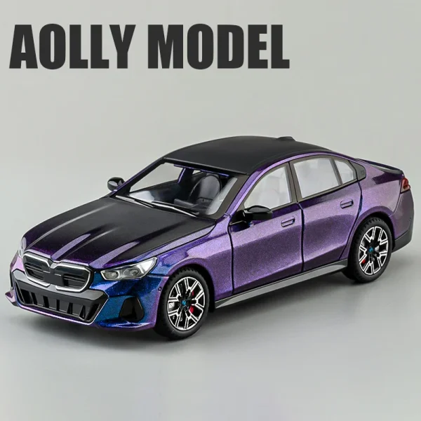 New 1:22 BMW I5 M50 Supercar Alloy Die Cast Toy Car Model Sound and Light Children's Toy Collectibles Birthday gift - Image 4