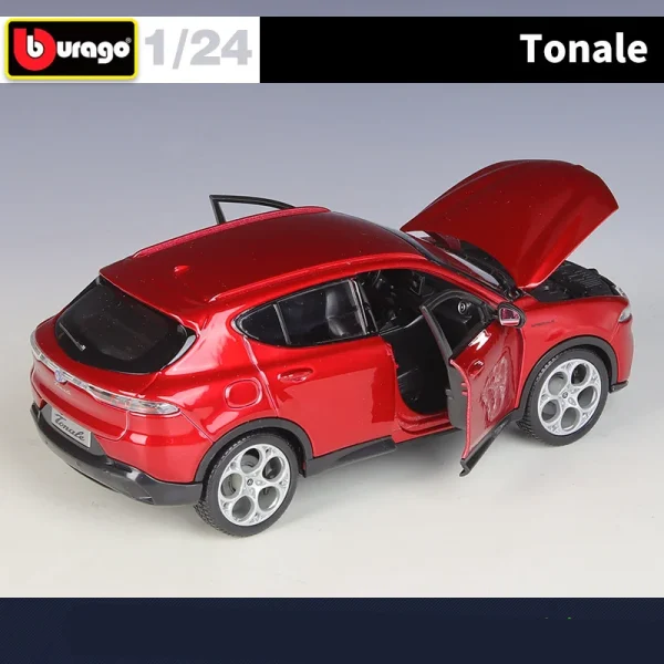 Bburago 1:24 Alfa Romeo Tonale Alloy Car Diecasts & Toy Vehicles Car Model Miniature Scale Model Car Toy For Children - Image 4