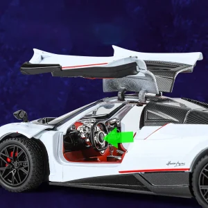 1:24 Pagani Huayra BC Supercar Alloy Die Cast Toy Car Model Sound and Light Pull Back Children’s Toy Collectibles Birthday gift