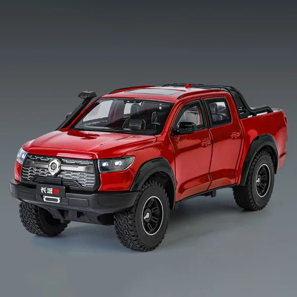1:24 Great Wall Motor GWM Poer Alloy Muscle Car Model Sound and Light Pull Back Children's Toy Collectibles Birthday gift - Image 2
