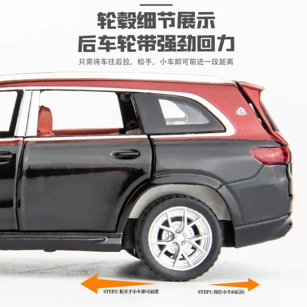 1:32 Maybach GLS600 Alloy Car Model With Pull Back Sound Light Children Gift Collection Diecast Toy Model - Image 4