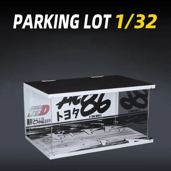 Diorama 1 32 AE86 Garage for Diecast Model Car Toy Display Case PVC Parking Lot Model Simulation Miniature Parking Space Scene - Image 3