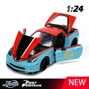JADA 1:24 Corvette Z06 2006 Alloy Car Diecasts & Toy Vehicles Car Model Miniature Scale Model Car For Children