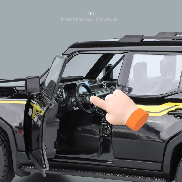 1:24 Land Cruiser Prado LC250 SUV Alloy Die Cast Toy Car Model Sound and Light Children's Toy Collectibles Birthday gift - Image 6