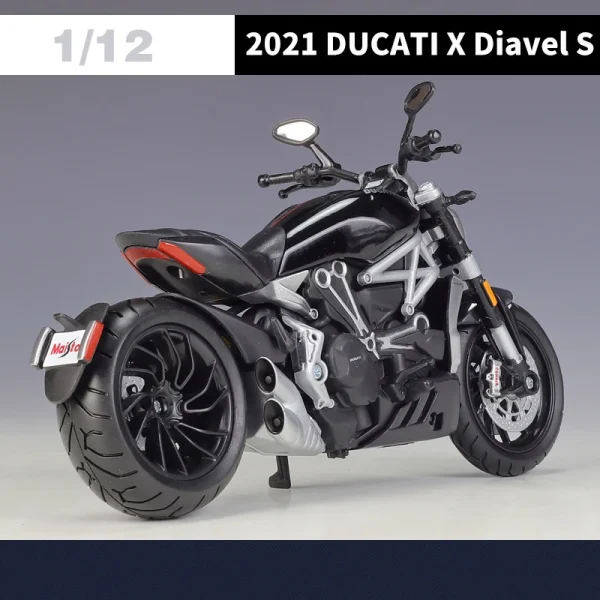 Maisto 1/12 DUCATI X Diavel S 2021 Die Cast Motorcycle Model Toy Vehicle Collection Shork-Absorber Off Road Autocycle Toys Car - Image 4
