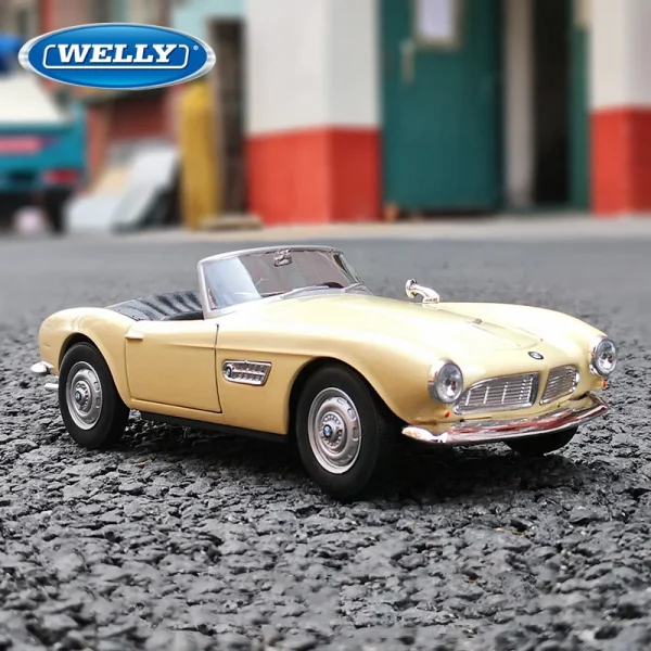 WELLY 1:24 BMW 507 Convertible BMW 507 Soft-Top 1956 Classic Car Alloy Car Diecasts & Toy Vehicles Car Model Toys For Children - Image 2
