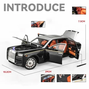 1:18 Rolls Royce Phantom Starlight Headliner Alloy Car Diecasts & Toy Vehicles Car Model Sound and light Car Toys For Kids Gifts