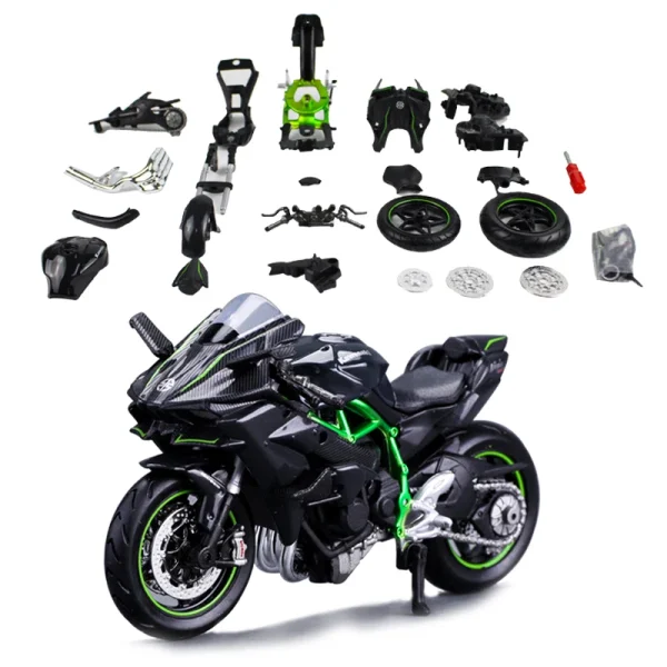 Maisto 1/12 Kawasaki H2R Ninja Assembled Version Motorcycle Model Toy Vehicle Collection Shork-Absorber Off Road Autocycle Toy - Image 3
