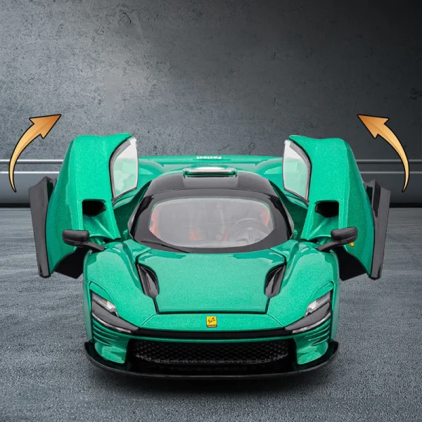 1:32 Daytona SP3 Supercar Alloy Car Model Sound and Light Pull Back Children's Toy Collectibles Birthday gift - Image 3