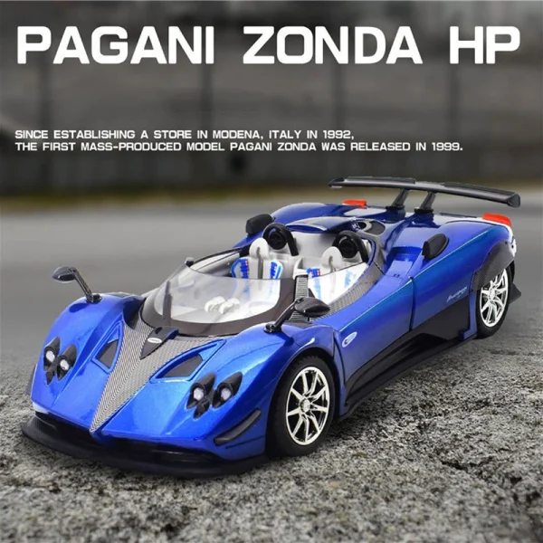 1:24 Pagani Zonda HP Barchetta Supercar Alloy Car Model Sound and Light Pull Back Children's Toy Collectibles Birthday gift - Image 2