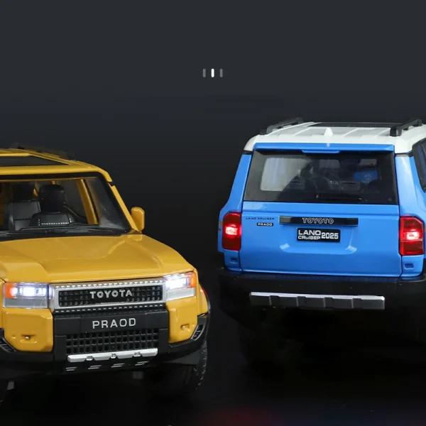 1:24 Land Cruiser Prado LC250 SUV Alloy Die Cast Toy Car Model Sound and Light Children's Toy Collectibles Birthday gift - Image 3
