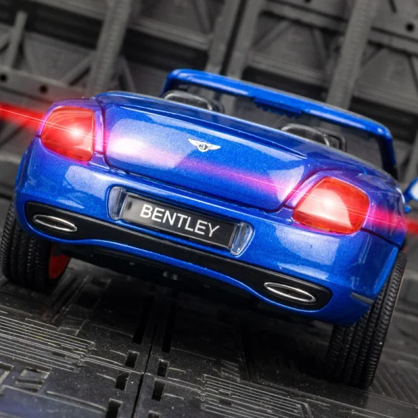 1:24 Bentley Continental ISR Convertible Alloy Diecasts & Toy Vehicles Metal Toy Car Model Sound and light Collection Kids Toy - Image 4