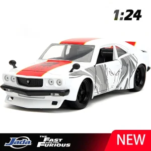 JADA 1:24 Mazda RX3 1974 Alloy Car Diecasts & Toy Vehicles Car Model Miniature Scale Model Car For Children