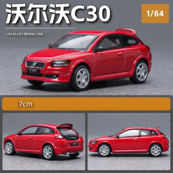 1:64 VOLVO C30 Alloy Car Diecasts & Toy Vehicles Car Model Miniature Scale Model Car Toys For Children - Image 6