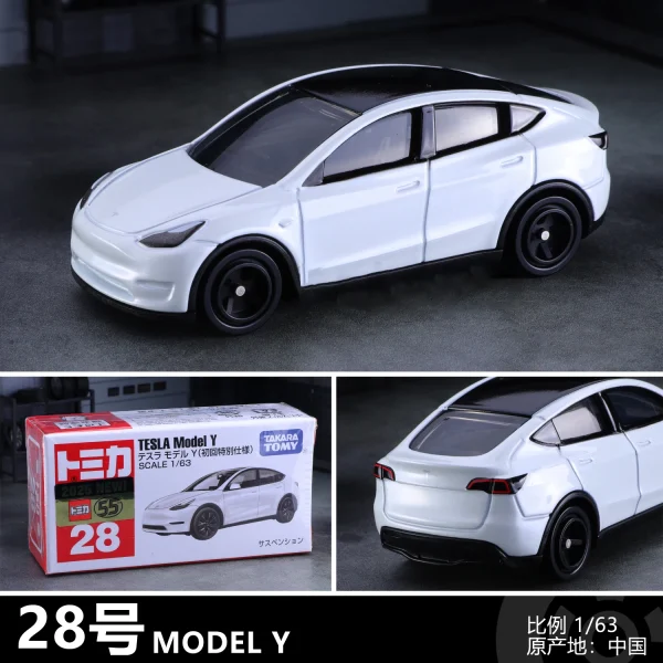 TOMY Tesla Model Y SUV Alloy Car Diecasts & Toy Vehicles Car Model Miniature Scale Model Car For Children - Image 2