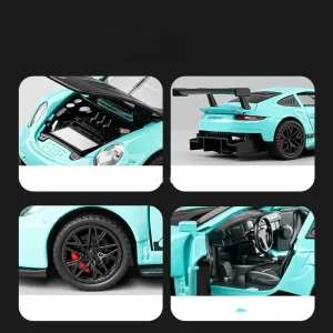 1:32 911 GT3 RS Alloy Die Cast Toy Car Model Sound and Light Children’s Toy Collectibles Birthday gift