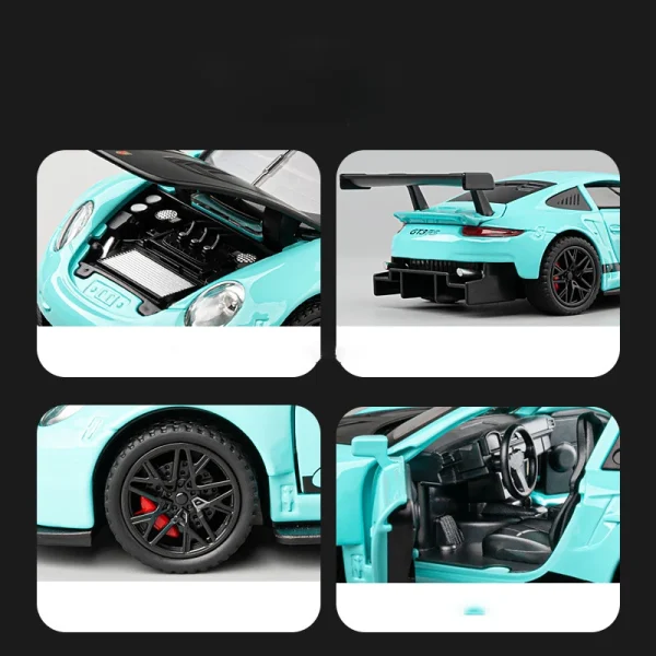 1:32 911 GT3 RS Alloy Die Cast Toy Car Model Sound and Light Children's Toy Collectibles Birthday gift - Image 2