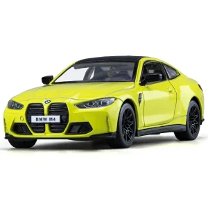 1:32 BMW M4 IM G82 Supercar Alloy Car Model With Pull Back Sound Light Children Gift Collection Diecast Toy Model