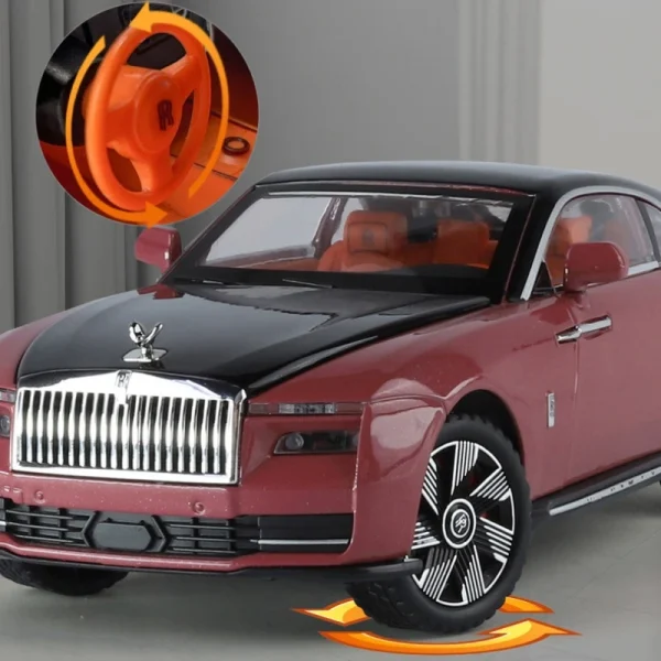 1/24 Rolls Royce Spectre Alloy Die Cast Toy Car Model Sound and Light Children's Toy Collectibles Birthday gift - Image 5