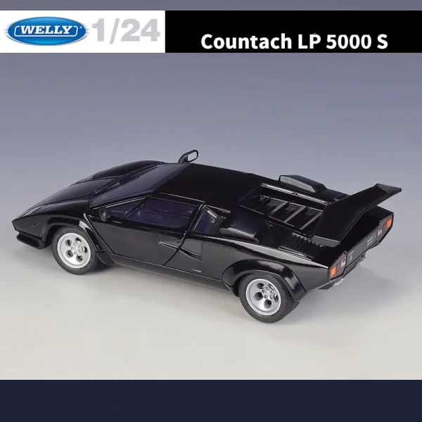WELLY 1:24 Lamborghini Countach LP5000 S Alloy Car Diecasts & Toy Vehicles Car Model Miniature Scale Model Car Toy For Children - Image 5