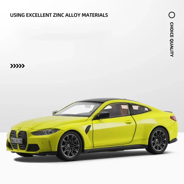 1:23 BMW M4 G82 THE M4 Supercar Alloy Diecasts & Toy Vehicles Metal Toy Car Model Sound and light Collection Kids Toy - Image 4