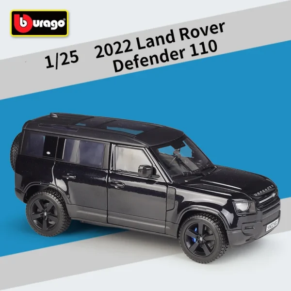 Bburago 1:25 2022 Land Rover Defender 110 SUV Alloy Car Diecasts & Toy Vehicles Car Model Miniature Scale Model Car For Children - Image 5