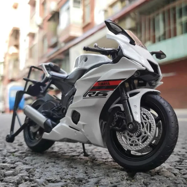 WELLY 1/12 Yamaha YZF-R6 Die Cast Motorcycle Model Toy Vehicle Collection Autobike Shork-Absorber Off Road Autocycle Toys Car - Image 2