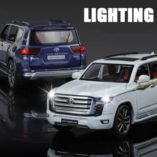 1:24 LAND CRUISER LC300 SUV Alloy Car Model Sound and Light Pull Back Children's Toy Collectibles Birthday Gift - Image 3