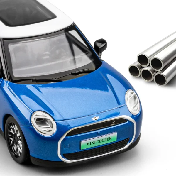 1:28 BMW Mini Cooper Electric Charging Pile Alloy Car Model Sound and Light Pull Back Children's Toy Collectibles Birthday gift - Image 3
