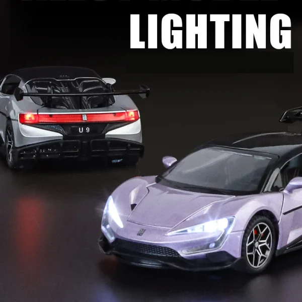 1:32 BYD Look UP U9 Supercar Alloy Die Cast Toy Car Model Sound and Light Children's Toy Collectibles Birthday gift - Image 5