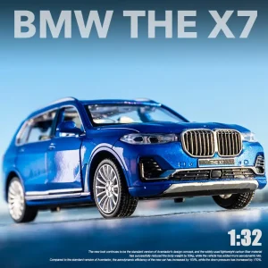 1:32 BMW X7 SUV Alloy Toy Car Model Wheel Steering Sound and Light Children’s Toy Collectibles Birthday gift