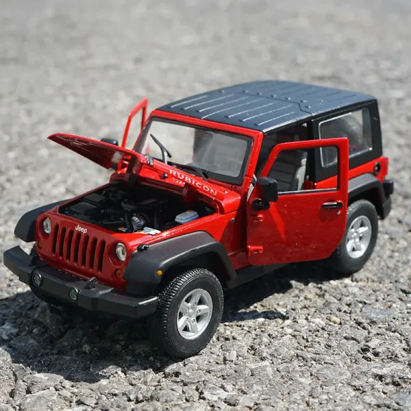 WELLY 1:24 Jeep Wrangler Rubicon 2007 Alloy Car Diecasts & Toy Vehicles Car Model Miniature Scale Model Car Toy For Children - Image 3