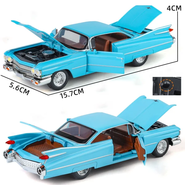 1:32 Eldorado Biarritz Alloy Car Model Sound and Light Pull Back Children's Toy Collectibles Birthday gift - Image 6
