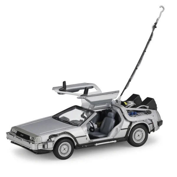 WELLY 1:24 Diecast Alloy Model Car DMC-12 delorean back to the future Time Machine Metal Toy Car For Kid Toy Gift Collection - Image 3