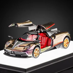 1:32 Pagani Huayra BC Supercar Alloy Muscle Car Model Sound and Light Pull Back Children’s Toy Collectibles Birthday gift