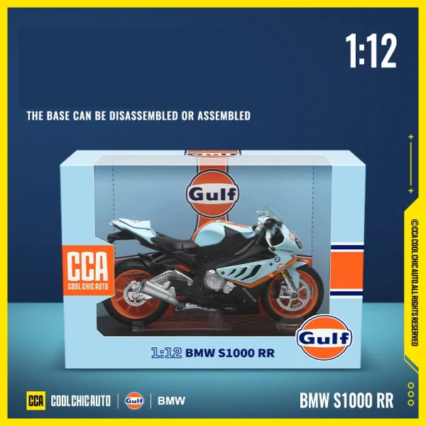 1:12 BMW S1000RR Gulf Oil Die Cast Motorcycle Model Toy Vehicle Collection Autobike Shork-Absorber Off Road Autocycle Toys Car - Image 5