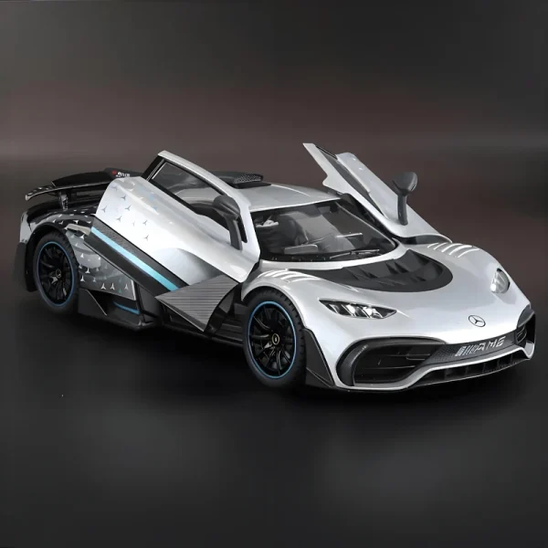 1:18 Mercedes-Benz ONE AMG Supercar Alloy Muscle Car Model Sound and Light Pull Back Children's Toy Collectibles Birthday gift - Image 2