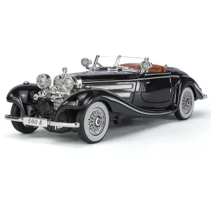 1:24 Mercedes-Benz 500K 1936 Classic Car Alloy Car Model Sound and Light Pull Back Children’s Toy Collectibles Birthday gift