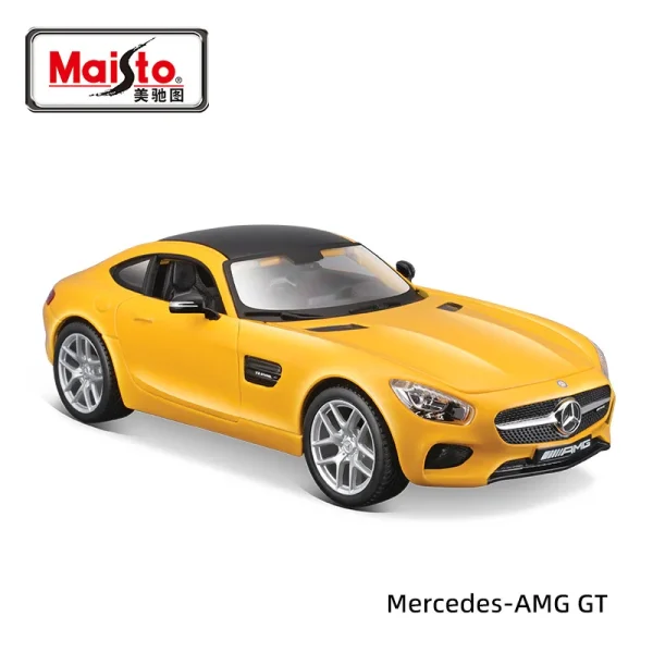 Maisto 1:24 Mercedes-Benz AMG GT Supercar Simulation Toy Vehicles Model Alloy Children Pull Back Toys Collection Gift Car Kids - Image 5