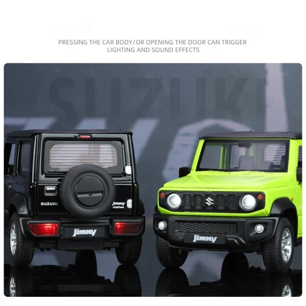 1:24 Suzuki Jimny Alloy Die Cast Toy Car Model Sound and Light Pull Back Children's Toy Collectibles Birthday gift - Image 5
