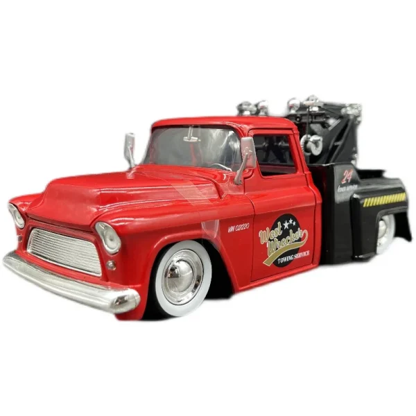 JADA 1:24 STEPSIDE TOW TRUCK 1955 Alloy Car Diecasts & Toy Vehicles Car Model Miniature Scale Model Car For Children - Image 3