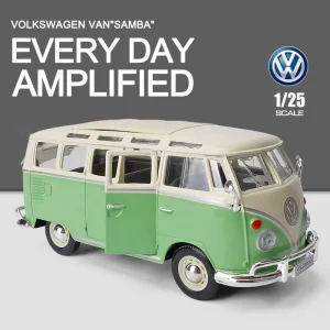 Maisto 1:25 VAN SAMBA T1 BUS Alloy Car Diecasts & Toy Vehicles Car Model Miniature Scale Model Car Toys For Children