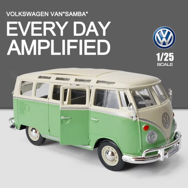 Maisto 1:25 VAN SAMBA T1 BUS Alloy Car Diecasts & Toy Vehicles Car Model Miniature Scale Model Car Toys For Children