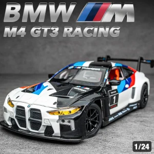 CCA 1:24 BMW M4 GT3 M6 BMW CSL Z4 Alloy Car Diecasts & Toy Vehicles Car Model Sound and light Car Toys For Kids Gifts