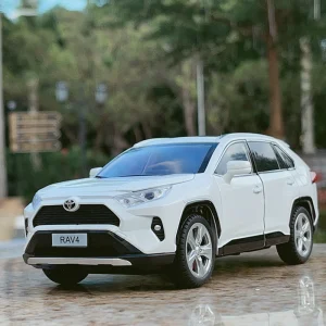 1:24 RAV4 SUV Alloy Cast Toy Car Model Sound and Light Children’s Toy Collectibles Birthday gift